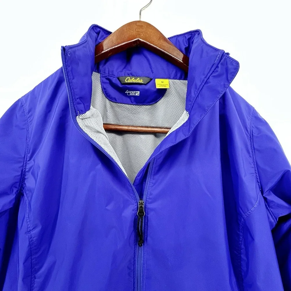 Cabela's 4Most Repel Womens Medium Rain Windbreaker‎ Jacket Hood Purple Gorpcore